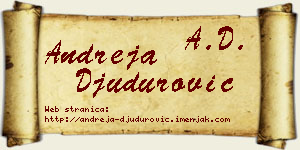 Andreja Đudurović vizit kartica